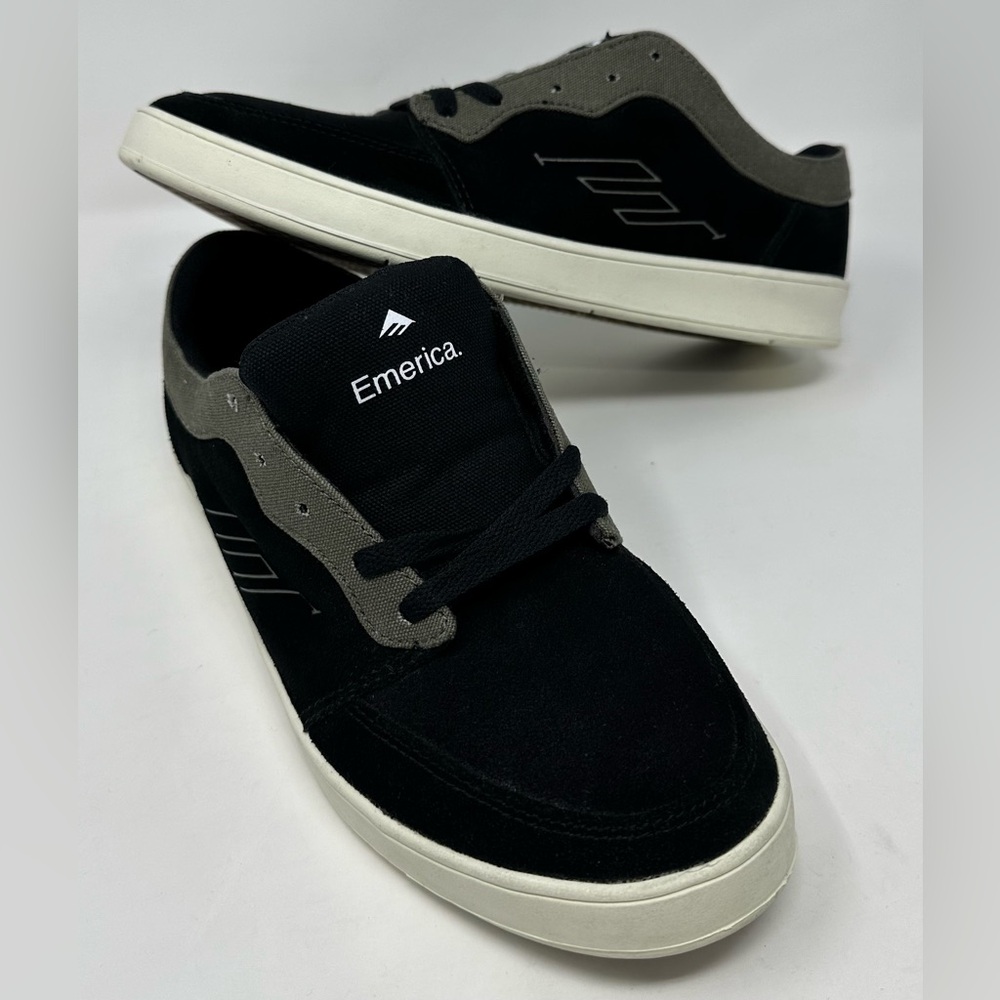 Emerica Quentin Black Green Gum Skateboarding Low Top Shoes Mens Size‎ 9